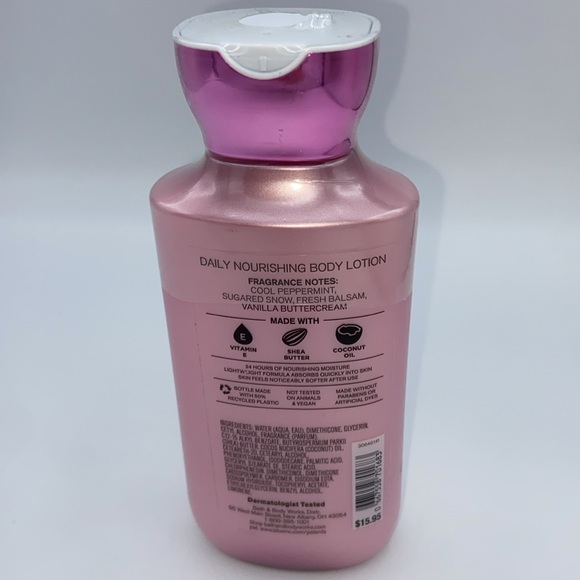 NEW! BATH & BODY WORKS Daily Nourishing Body Cream Lotion TWISTED PEPPERMINT - Picture 3 of 6